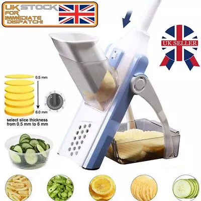 Safe Mandoline Vegetable Slicer Adjustable Vegetable Chopper Mandolin Kitchen • £18.14