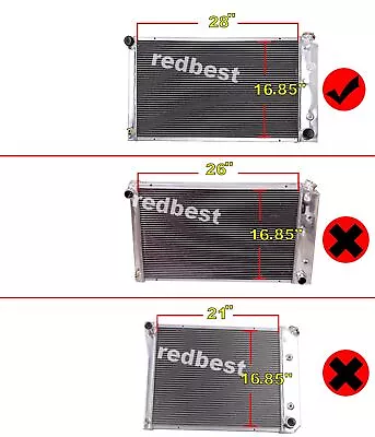 Redbest 3-Row Aluminum Radiator Fits 1968-90 Chevrolet Caprice 5.0L 305Cu. In.V8 • $132