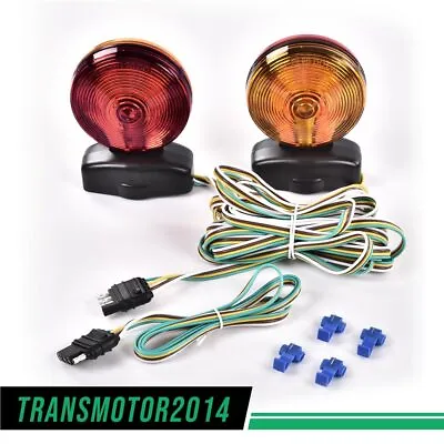 Magnetic Towing Tow Light Kit 12V Trailer RV Dolly Tail Towed Car Boat Truck New • $18.90