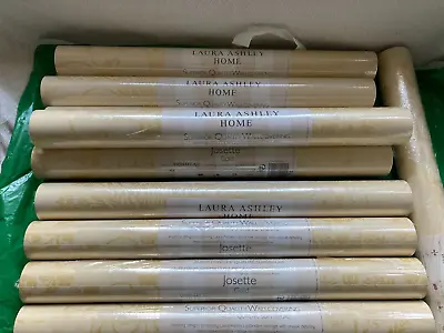 4 Rolls Laura Ashley Wallpaper Josette Gold - Extremely Rare W089447-A/1 FreeP&P • £180