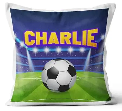 Personalised Any Name Football Design Cushion Printed Birthday Gift 603 • £7.99