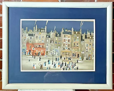  Bal Du 14 Juillet  French Art Michel Delacroix Framed Paris Street Scene Print • $71.99