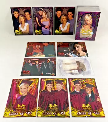 BUFFY THE VAMPIRE SLAYER SEASON 3 (1999) Complete Card Set W/ 3 DIFF PROMO CARDS • $13