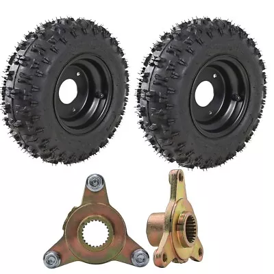 2X 4.10-6 Wheel Tyre Rim+23T Rear Axle 3 Stud Hub For ATV Quad Go Kart Buggy • $120.99