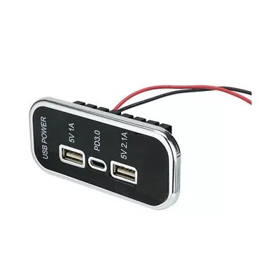 Car Charger Socket 3 Ports PD Type-C USB Power Adapter Outlet For Motorcycle SUV • $12.50