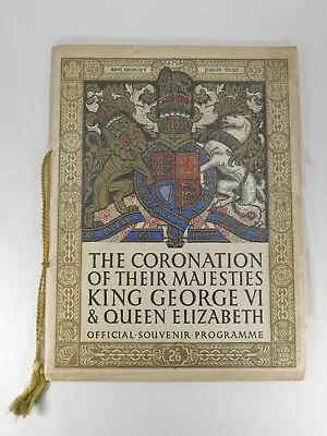 Vintage King George VI & Queen Elizabeth 1937 Coronation Official Programme • £16.99