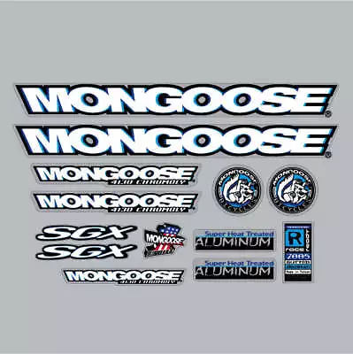 Mongoose - 1997 SGX - Polished Frame - Decal Set - Old School Bmx • $88
