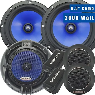 (2) Pairs 65C 2000W 6.5-Inch 2-Way Car Audio Component Speaker System 6-1/2in • $79.99