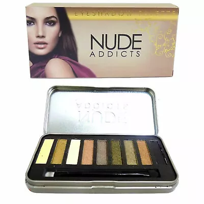 £2.98 • Buy Nude Addicts Eyeshadow Eye Shadow Palette 9 Sultry Shades Gift Set Tin 