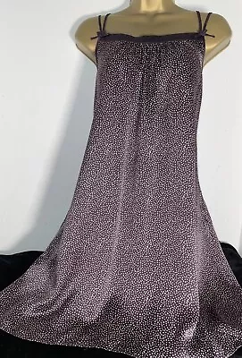 John Lewis Pure Silk Purple Speckled Pure Silk Negligee/ Chemise Size 16 • £5