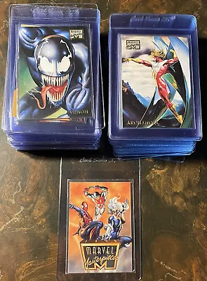 1996 Marvel Masterpieces Complete Base Set 1-100 Spider-Man Venom Wolverine • $2399