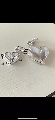 Links Of London  Large Thumbprint Heart Pendant  Sterling Sterling Silver Rare • £64.99