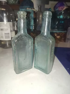 Vintage Chas H Fletcher's  Castoria  Clear Glass Medicine Bottle X2 Lot • $22