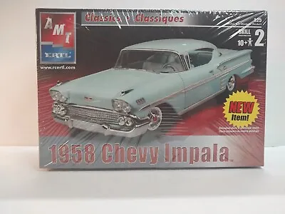 🏁 1958 CHEVY IMPALA AMT 31760 1:25 🏁 '58 CHEVROLET  2002 Issue Factory Sealed  • $50.94
