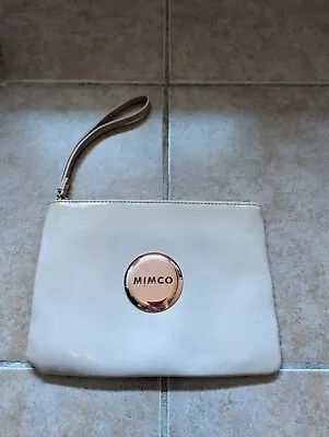   MIMCO Leather Wrist Pouch/Clutch Bag As New Beige • $12.95