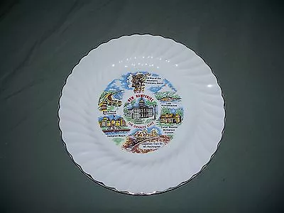 New Hampshire The Granite State 10 Inch Plate Sheffield Pottery Vintage • $32