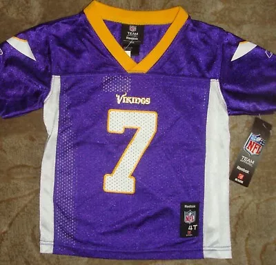 NEW Vikings Genuine NFL Apparel Jersey #7 Ponder L XXL   $100 • $15.99