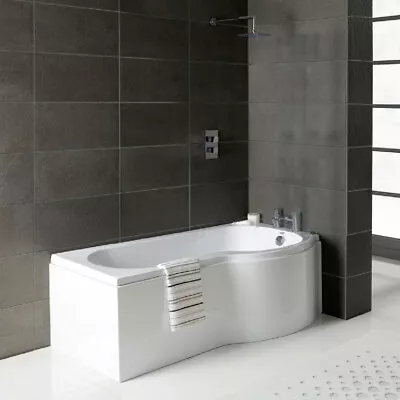 Signature Sortcastle P-Shaped Shower Bath 1700mm X 700mm/850mm - Right Handed • £221.95