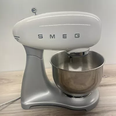 SMEG SMF01 50's Retro Style Aesthetic Stand Mixer Stainless Steel White • $131.25