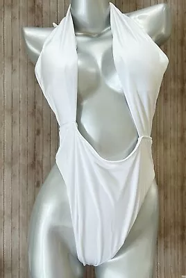 Victorias Secret Swim Wrap Halter One-Piece Swimsuit Large White • $39.99