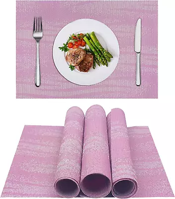Placemats Set Of 4 Vinyl Placemats For Dining Table Heat-Resistant Non-Slip Wa • $9.99