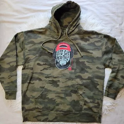 Independent Trading Company Hoodie Men Size 2X Cotton Camo The Officer Tatum • $29.99