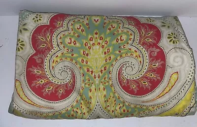 Echo Design Jaipur Full Duvet Cover Aqua Yellow Red Bohemian Paisley Damask • $55