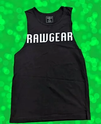 Raw Gear Sleeveless Cut-off T-shirt Mens Tee Black Size Small Gym Tee Workout  • $14