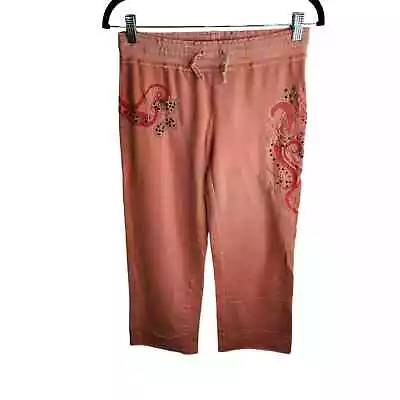 Vertigo Paris Embroidered Studded Sweatpants Womens Medium Orange • $14.99