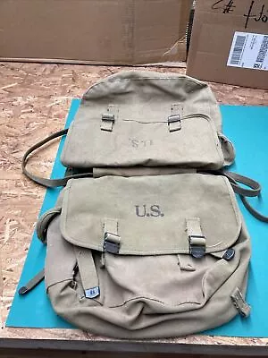 Vintage Wwii 1944 Atlantic Products/ 1942 Varied Mfg Us Soldier Musette Bag Pair • $102