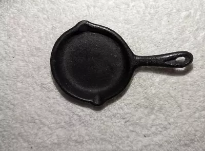 Antique Miniature Cast Iron 3 Legged Skillet Marked 1-3  Old Toy Salesman Sample • $38