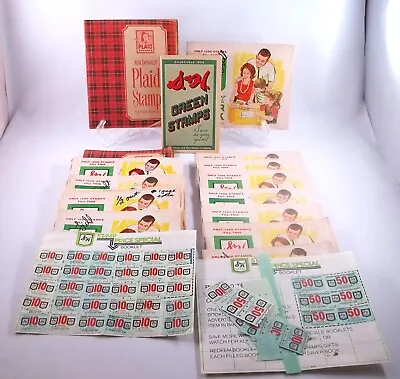 Collection Of S & H And Plaid Trading Stamp Books With Stamps Plus Empty Books • $18