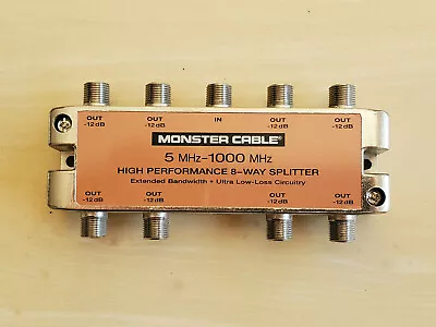 Monster Cable High Performance 8-Way Splitter Extended Bandwidth  • $14.99
