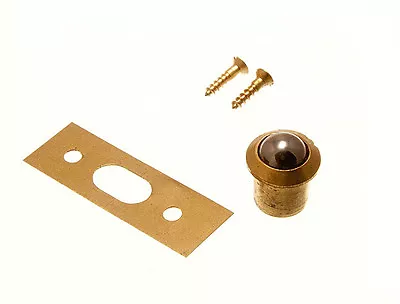 £4.22 • Buy 2 Pk  X Brass Body Roller Ball Door Catch 9mm + Screws