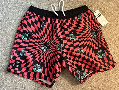 Neff Disney Mickey Mouse Checkered Daze Swim Trunks Shorts Men's Size S NWT New • $12.85