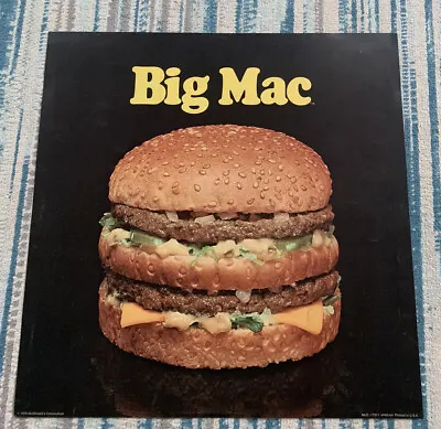 £127.53 • Buy Vintage McDonald’s 1975 BIG MAC Hamburger Burger Sandwich Translite Sign
