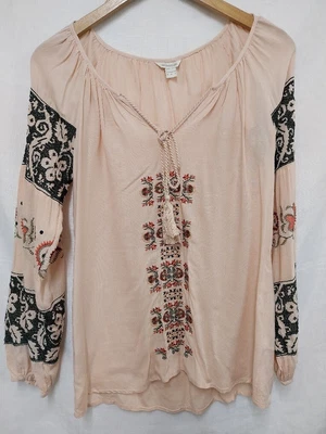 £5.59 • Buy Ladies MONSOON Peach Coloured BO-HO Style Top Size UK 8 - CG B12