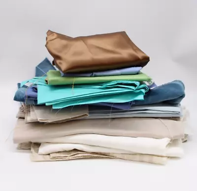 PLAIN FABRIC Bundle X 14 Approx 3.3kg Material Offcuts Scraps For Crafts Job Lot • £4.99