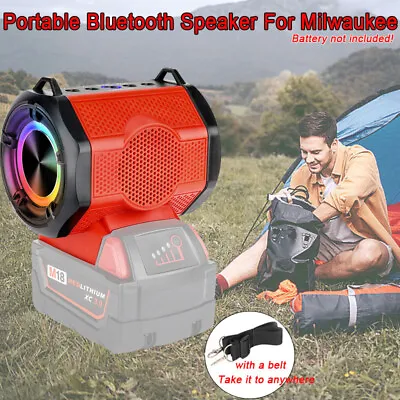 Bluetooth Speaker For Milwaukee M18 18V Battery Portable Wireless Speaker W/ USB • £47.99