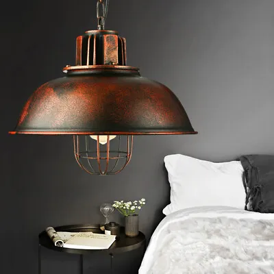 Vintage Suspended Hanging Pendant Shade Industrial Retro Metal Ceiling Lamp • $45