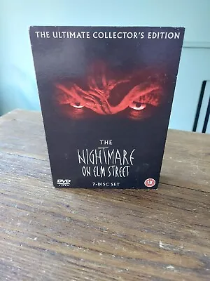 The Nightmare On Elm Street 7 Disc DVD Box Set The Ultimate Collection 1-7 • £3.31