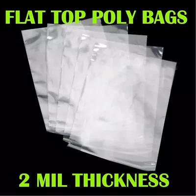 100 Any Size 2Mil Flat Open Top Clear Poly Bags Plastic Packaging Package LDPE • $6.71