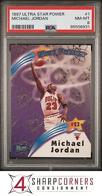 1997 Ultra Star Power #1 Michael Jordan Bulls Hof Psa 8 K3920395-931 • $49.99