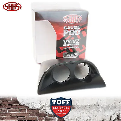 SAAS VY VZ Holden Commodore Twin Dual 52mm Gauge Holder Pod Grey Clip In Design  • $88