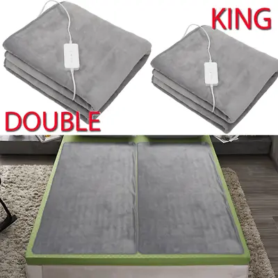 Electric Blanket Heated Under Blanket Single Double King Size Washable Mattress • £20.95