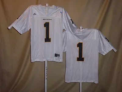 Missouri Tigers  FOOTBALL JERSEY  #1  Adidas   XL  NwT  Wht • $9.52