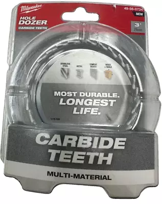 New Milwaukee 3 In. Hole Dozer Carbide Hole Saw 49-56-0734 • $16.99