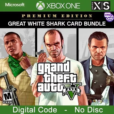 $11.99 • Buy GTA V: Premium Edition & Great White Shark Card Bundle Xbox Key ☑Turkey ☑VPN WW