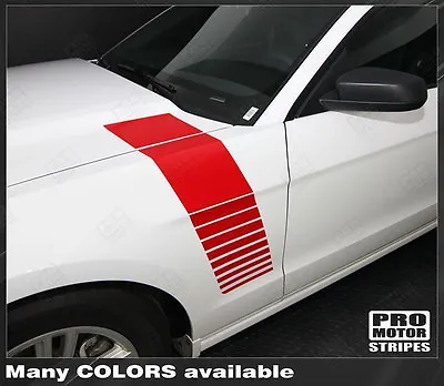 Ford Mustang 2005-2014 Fender Side Strobe Stripes Decals (Choose Color) • $42