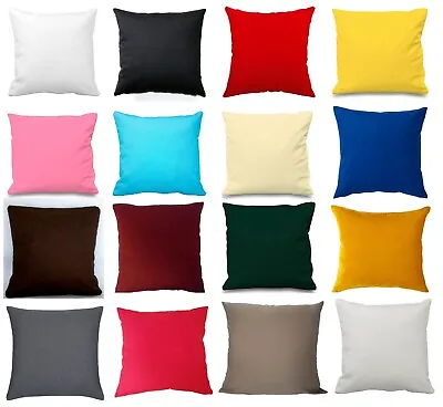 Plain Poly Cotton Cushion Cover Throw Pillow Case **Available In 10 To 18 Inch** • £2.35